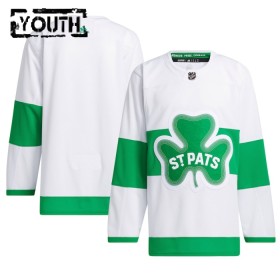 Lasten NHL Toronto Maple Leafs Pelipaita Custom St Patricks Adidas Valkoinen Authentic